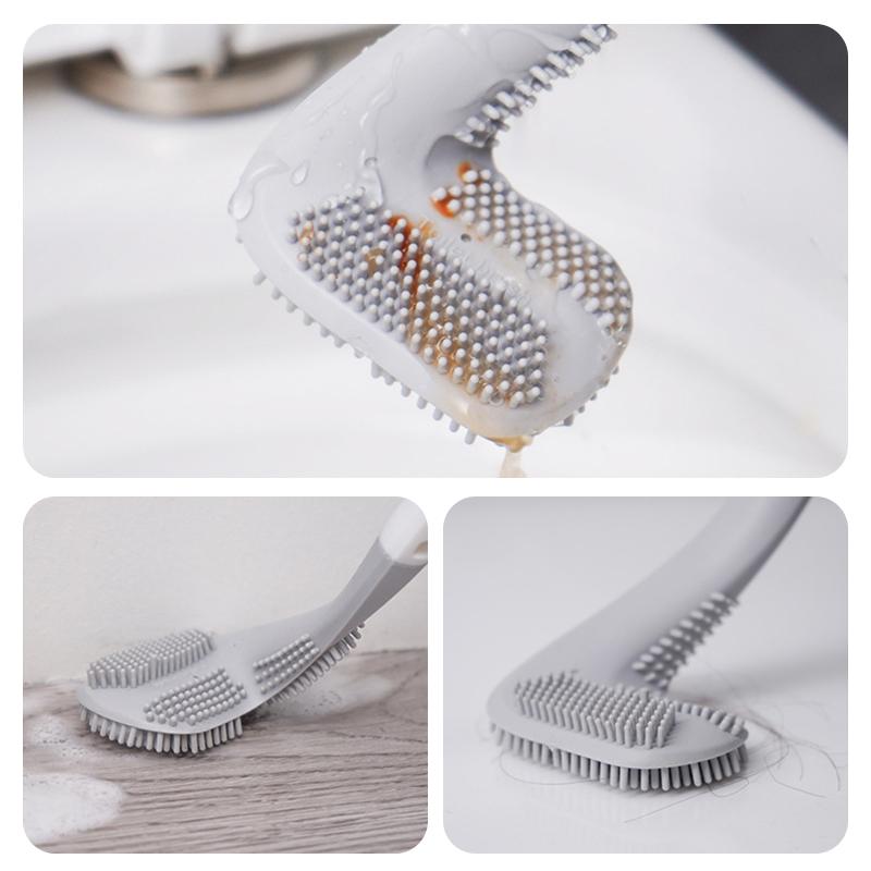 Langer Griff Flexible Silikon Golf WC-Bürste