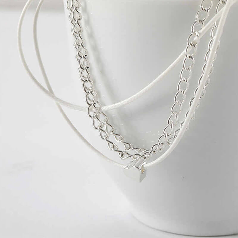 Frendorf | Bohemian Herzförmige Doppelte Fußkette