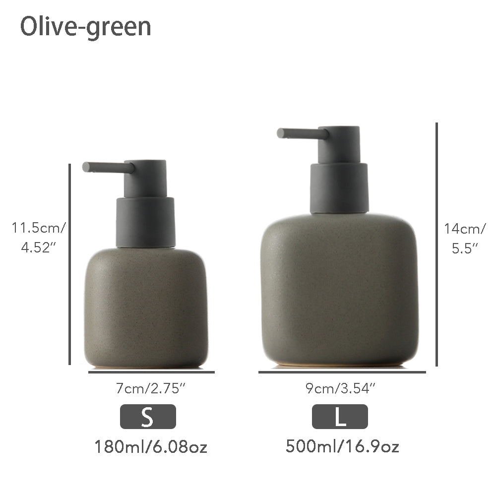 Keramischer Seifenspender, Flüssigkeitsbadflasche, simples Design, nachfüllbare wiederverwendbare Lotionpumpe für Badezimmer Küche