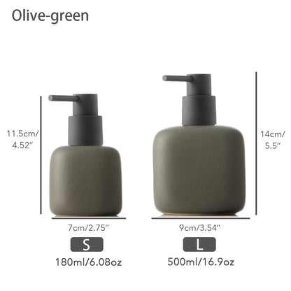 Keramischer Seifenspender, Flüssigkeitsbadflasche, simples Design, nachfüllbare wiederverwendbare Lotionpumpe für Badezimmer Küche