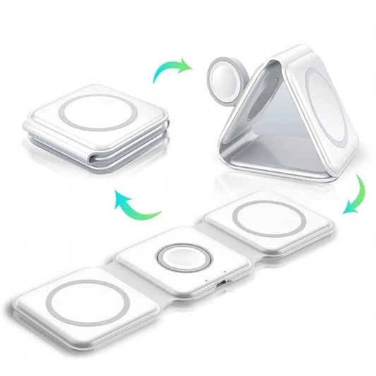 Frendorf | 3 in 1 Faltbares Magnetisches Kabelloses Ladegerät