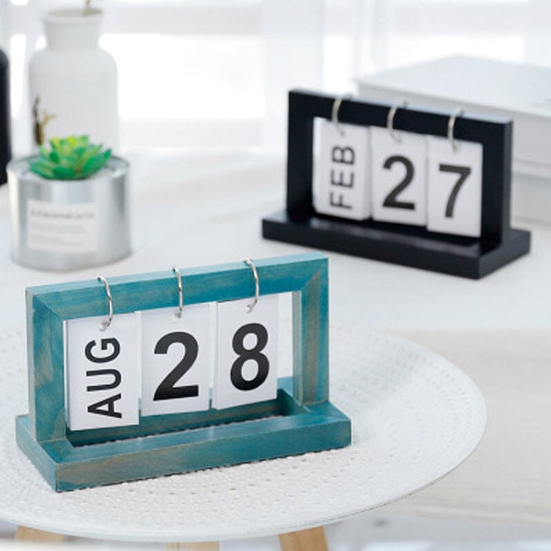 Frendorf | Dutch Teak Holz Schreibtischkalender