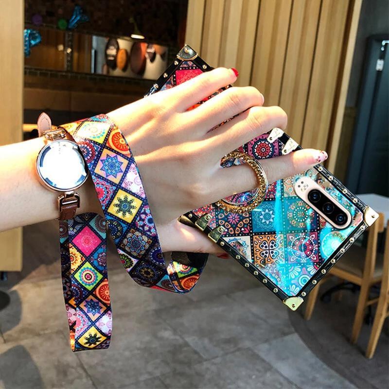 Frendorf | Bohemian Retro Crystal Halter Handyhülle für iPhone