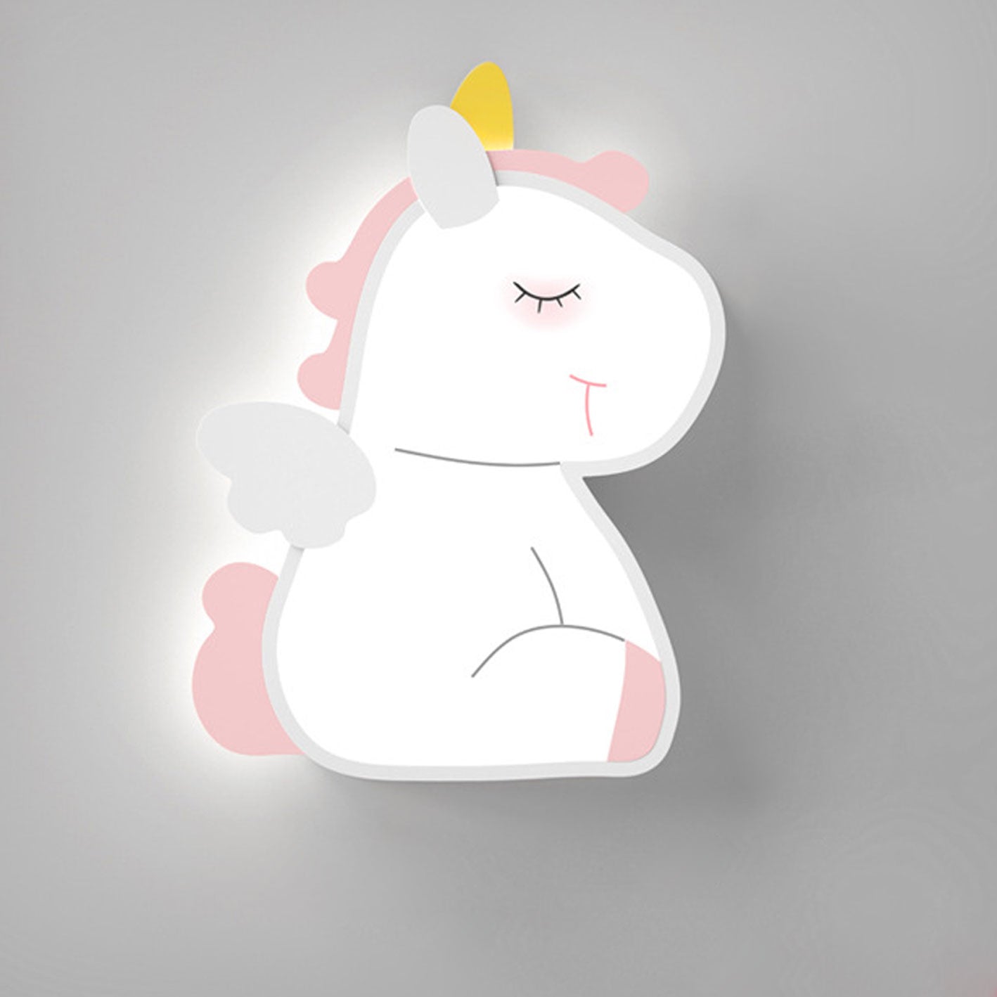 Frendorf | GlowBunny LED Kinder Wandleuchte | Kreatives Design | Einhorn & Hase | Dimmbar & Modern