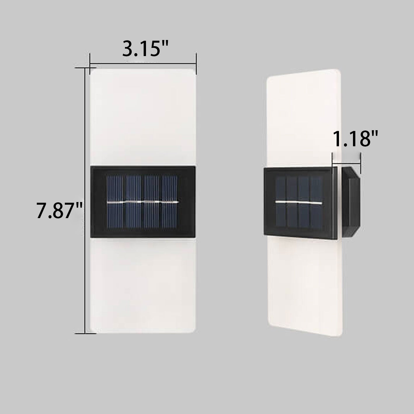 Frendorf | LumaZen Solar LED-Wandlampe | Wetterfest | Solarbetriebene Außenbeleuchtung | Garten- & Terrassen-Deko