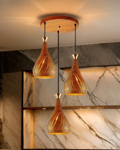 Frendorf | LumaSwirl Trio Pendelleuchte | Modernes Design | LED Hängelampe | Stimmungsvolle Beleuchtung