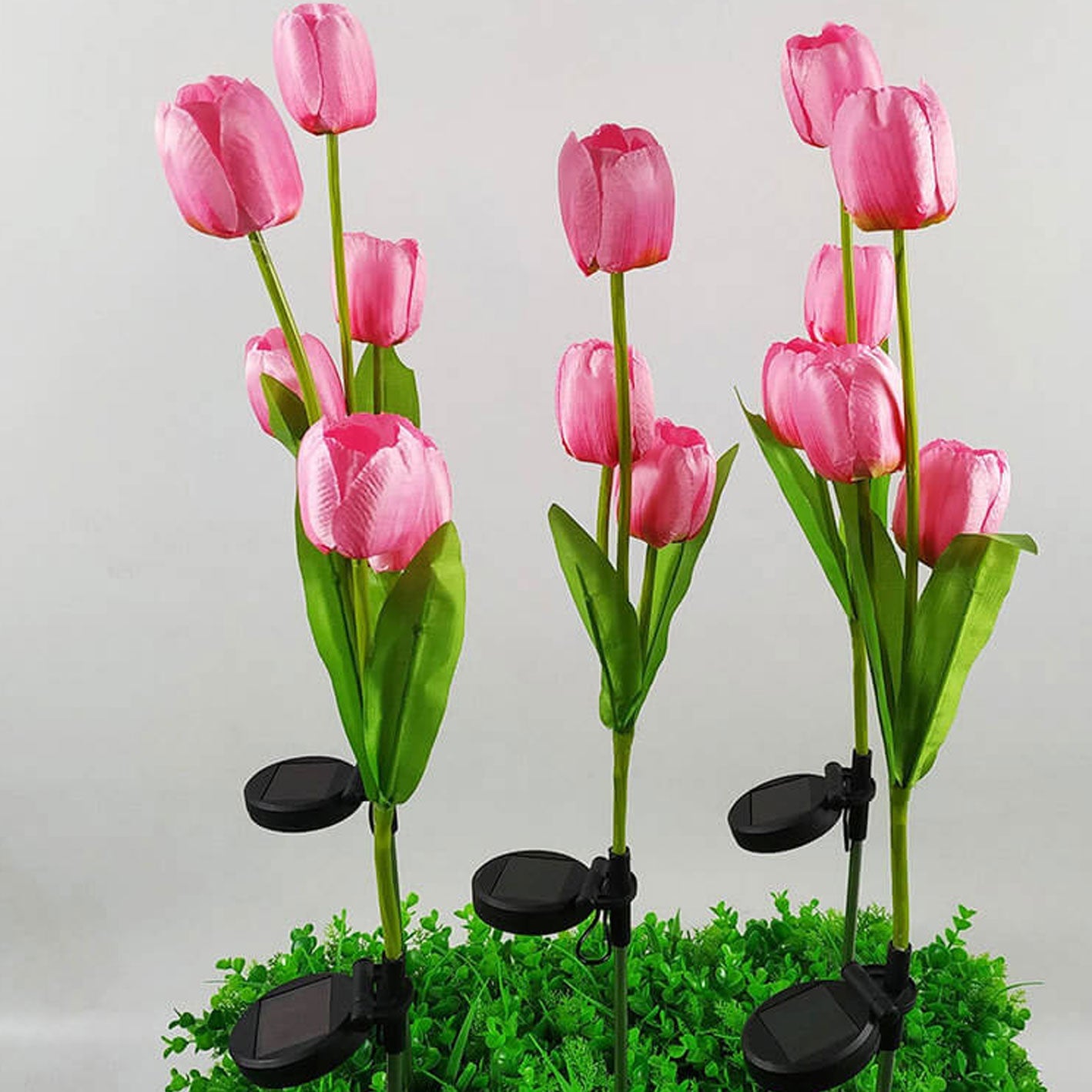 Solar Tulpe Rasenlicht Außen Garten LED Tulpe Blumenlicht Bodenstecker Landschaftslicht