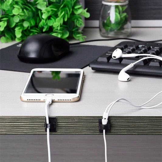 Frendorf | 100 Stück Klebe-Kabelclips Drahtklemmen Auto KabelOrganizer Kabelbinder