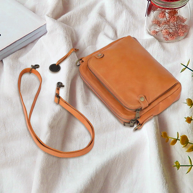 Frendorf | Drei-Lagen-Leder-Crossbody-Schulter- & Clutch-Tasche