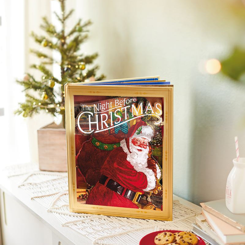 Frendorf Pop-Up Buch "Die Nacht vor Weihnachten" | Interaktives Familienbuch mit Sound und Lichteffekten