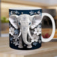 3D Elefant Blumen Becher