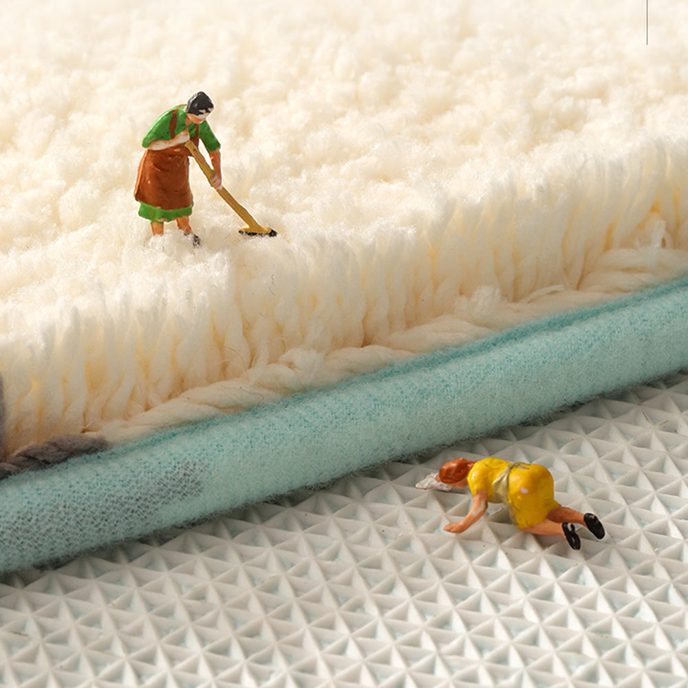 Feblilac Get Naked Weiße Boden Badezimmermatte, 50x80cm Badezimmerteppich, Plüsch wasserabsorbierend, rutschfeste Toilettamatte, Kunst Badezimmermatten, Beste Badteppiche