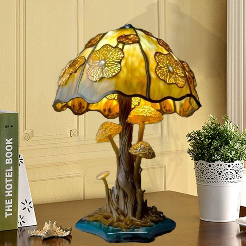 Frendorf | Buntglas-Pflanzen-Serie Tischlampe