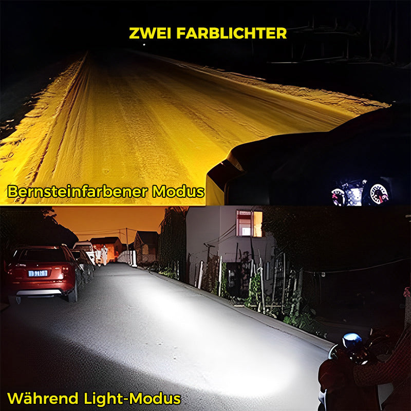 Frendorf | Motorrad fahrende LED-Zusatzscheinwerfer