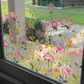 Florale Fensteraufkleber