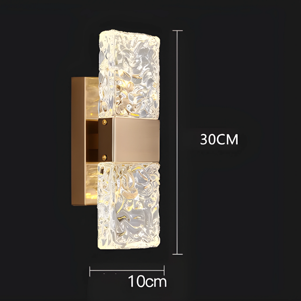 Frendorf | GlaciaLuxe LED Wandleuchte | Kristalldesign | Elegante Beleuchtung | Modern & Luxuriös