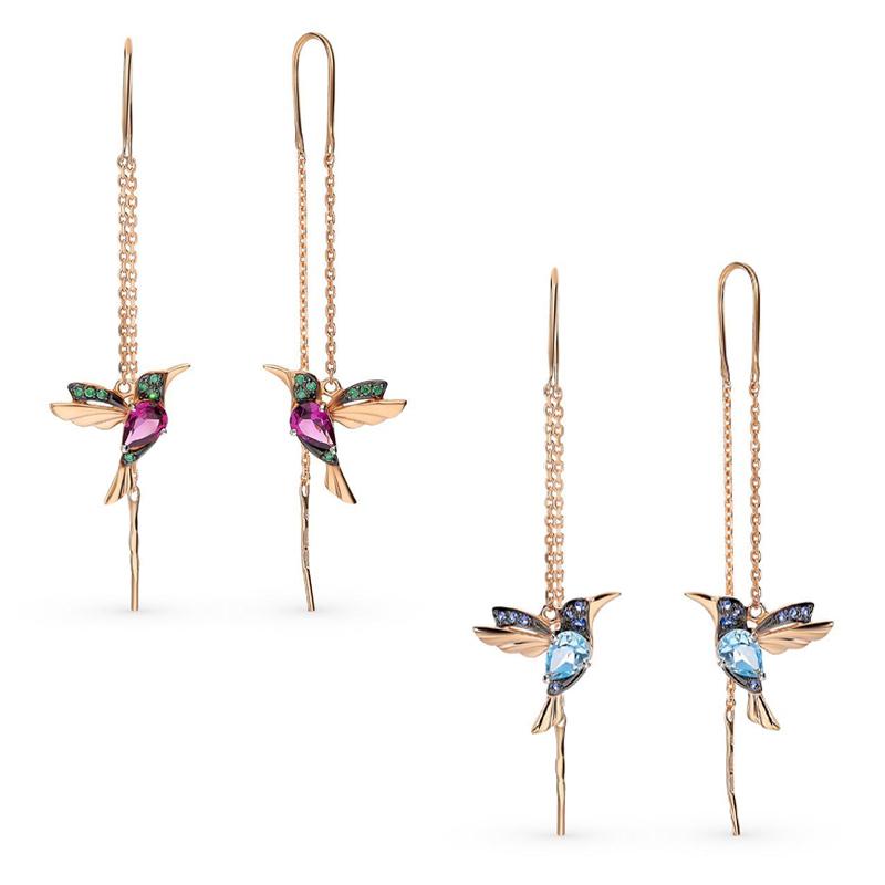 Frendorf | Elegante Kolibri Strass Ohrstecker