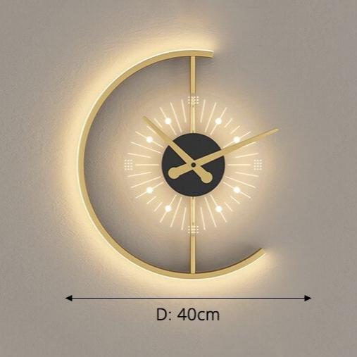 Frendorf | LunaTime - Modernes Wanduhr im Mondphasen-Design mit sanftem Licht