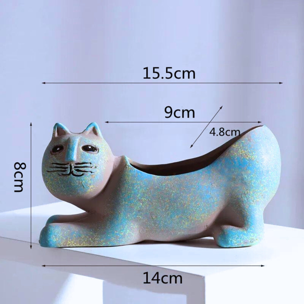 Frendorf | PlantPurr Design Pflanzgefäße | Elegante Blumentöpfe für Innen und Außen | Katzenliebhaber-Deko