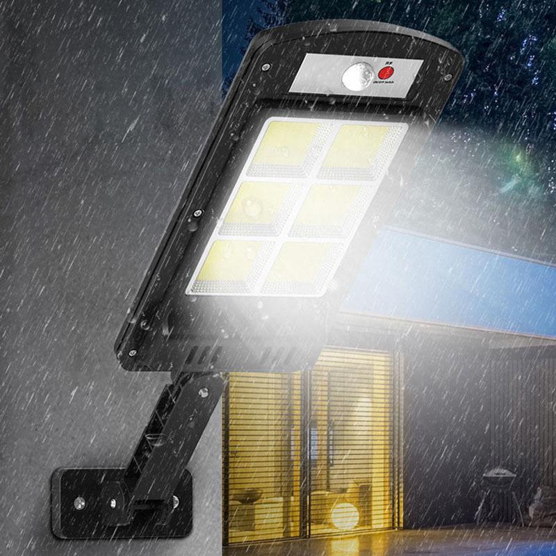 200W Außen-Solar-LED-Lampe mit Fernbedienung, Bewegungs- und Dämmerungssensor