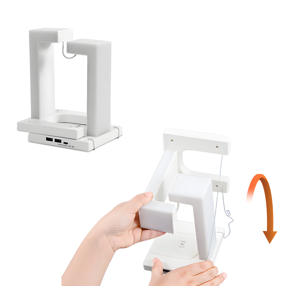 Schwebende Anti-Gravity Tischlampe mit kabelloser Aufladung und LED-Beleuchtung | GravityGlow