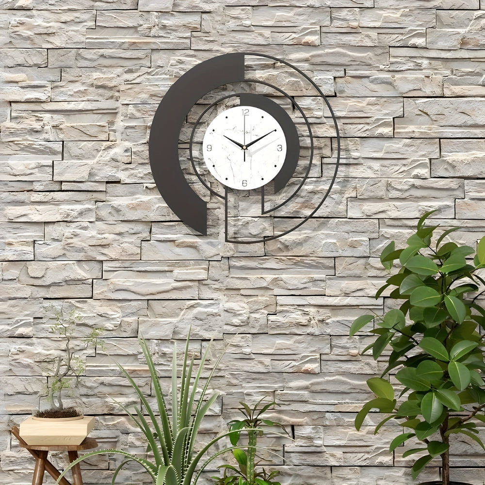 Frendorf | SerenityTick – Leises geometrisches Wanduhr mit ruhigem Lauf für friedliche Räume