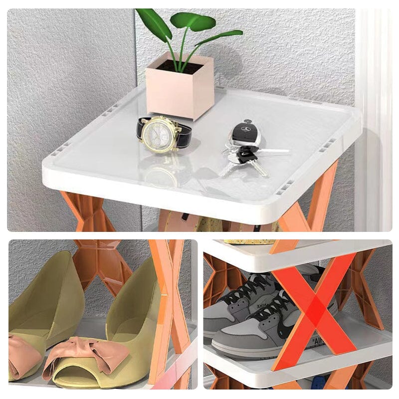 Frendorf | Faltbares Mehrschichtiges Schuhregal, Schuhlagerregal Organizer