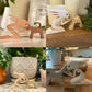 Frendorf | Haustierliebhaber Geschenke Holzskulptur Familie & Welpe Holzhandwerk Tischornamente