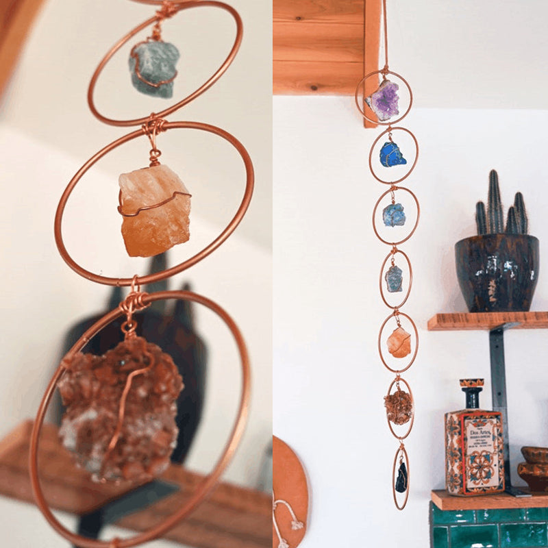 Frendorf | Rohes Kristall 7 Chakra Edelstein Wanddekoration