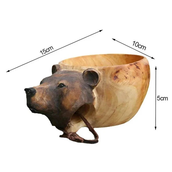 Holzbecher - WildSip - Handgefertigtes Tierdesign - Abenteuerliche Hydration