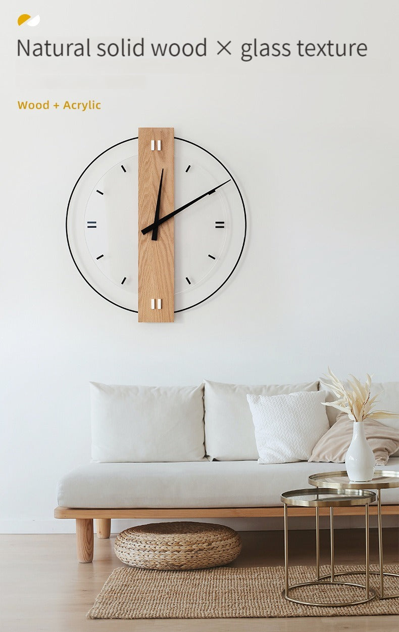 Massivholz Nordic Wanddekorationsuhr 40cm
