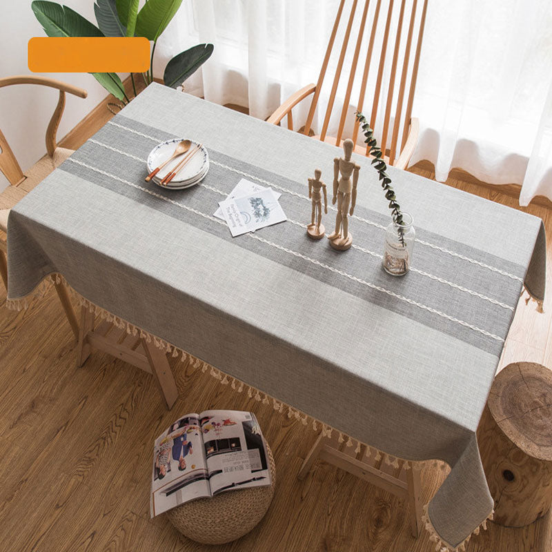 Wasserdicht Ölbeständig Rechteckige Tischdecke Baumwolle Leinen Faltenresistente Tischdecke für Küche Esszimmer Buffet Party
