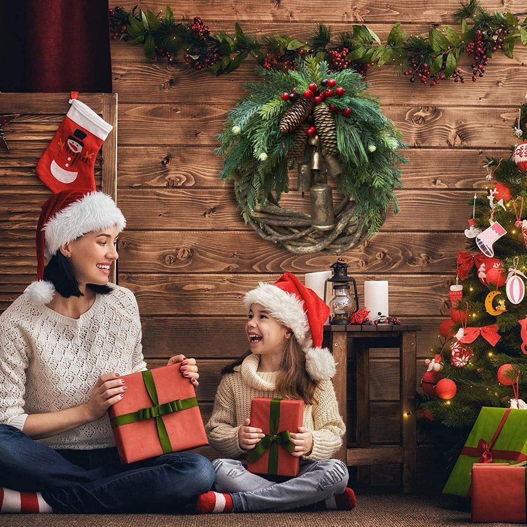 Frendorf | Boho Weihnachtskranz mit Glocken | Tür- & Wanddekoration | Handgefertigt