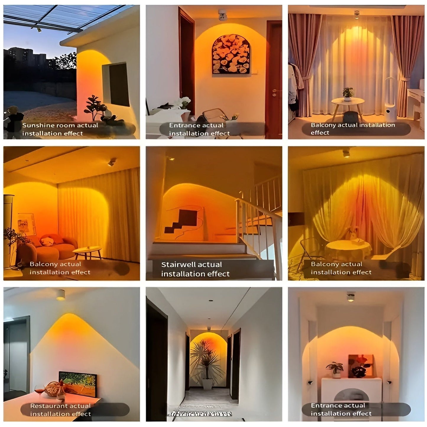 Light - Moderne Sonnenuntergangs-LED-Wandleuchte