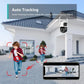 6MP Dual Lens PTZ Outdoor Wifi Dome Kamera mit menschlicher Erkennung & Farb-Nachtsicht - ICSEE App, EU Stecker