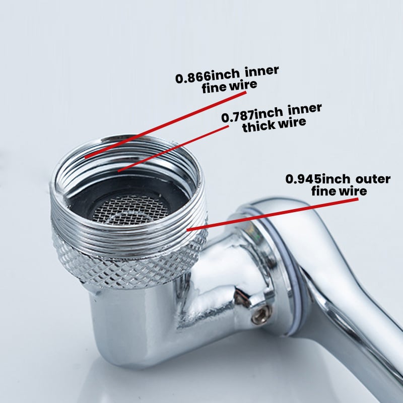 Frendorf | 1080° Großwinkel drehbarer Spritzfilter Wasserhahn