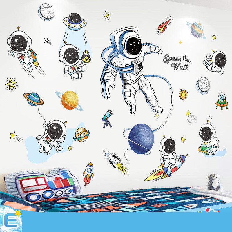 Frendorf | Cartoon Wandtattoos Astronautenabenteuer