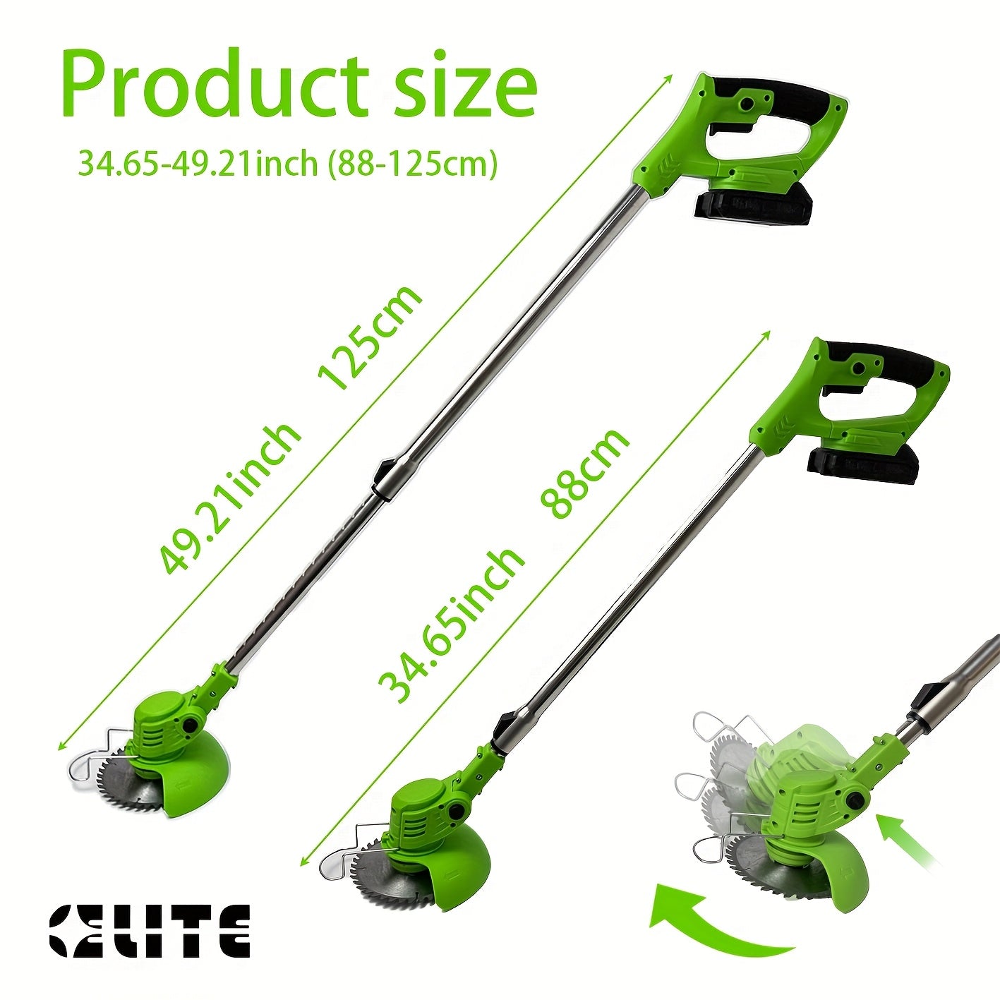 Frendorf | Tragbare Lithium-Drahtlose Elektrorasenmäher – Verstellbar & Wiederaufladbar