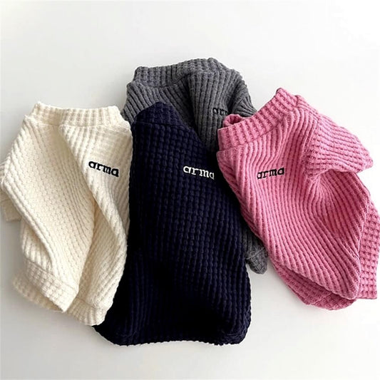 Kuscheliger Waffelstrick-Hundepullover - Weicher & wärmer Tierpullover in 4 Farben