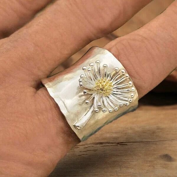 Frendorf | Blooming Daisy Breite Band Ring