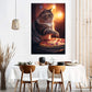 Frendorf | Lustige Katze Pepperoni Pizza Wandkunst