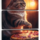 Frendorf | Lustige Katze Pepperoni Pizza Wandkunst