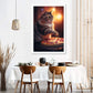 Frendorf | Lustige Katze Pepperoni Pizza Wandkunst