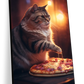 Frendorf | Lustige Katze Pepperoni Pizza Wandkunst