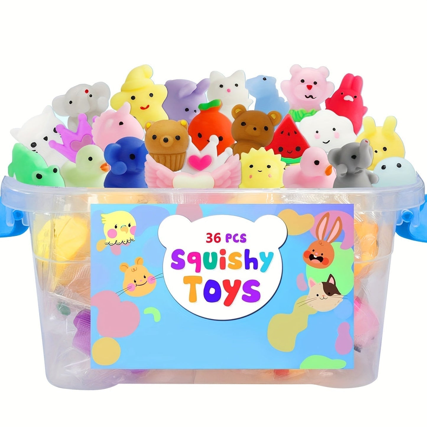 Frendorf | 36 Niedliche Squishy-Tier-Spielzeuge - KawaiiKnijpjes