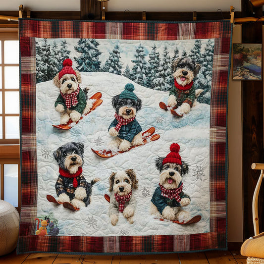 Mini Schnauzer Winter Spieldecke