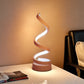 Moderne Spiral Tischlampe – Kreative LED Schreibtischlampe mit sanftem warmem Licht, perfekt für Schlafzimmer, Wohnzimmer und Studien Dekor