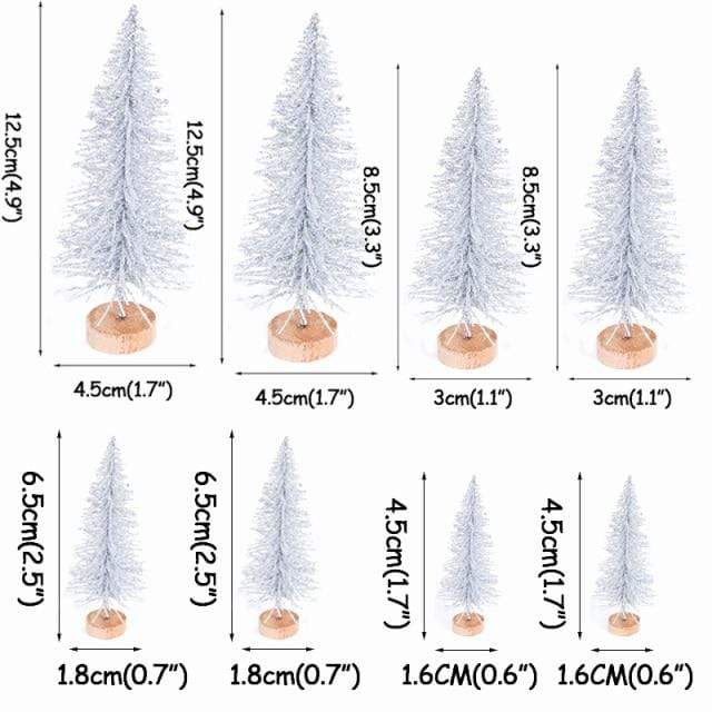 Frendorf | 8er Set Mini Weihnachts künstliche Bäume