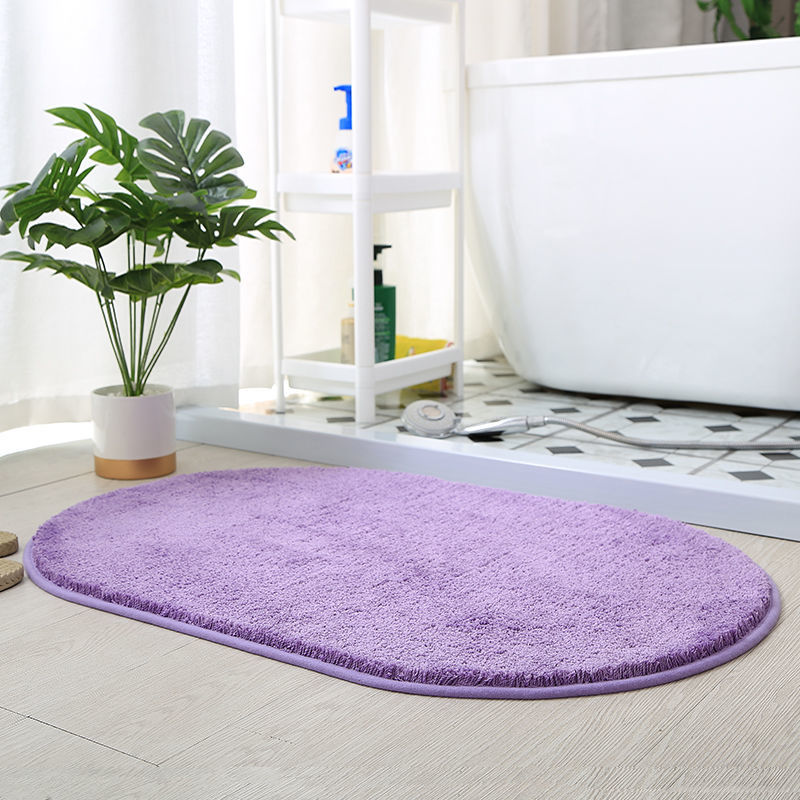 Feblilac Halbrund Solid Gold Gepolsterte Badematte, Mehrere Größen Weiches Plüsch Wasser-Absorbierend, Rutschfeste Toilettamatte, Weicher Dicke Badezimmerteppich, Reine Badezimmermatten, Einfache Beste Baderugs, Heiße Duschmatte Rutschfest, Toilettenmatte