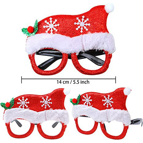Frendorf | 9-Teile: Weihnachts-Glitzer-Party-Brille Rahmen